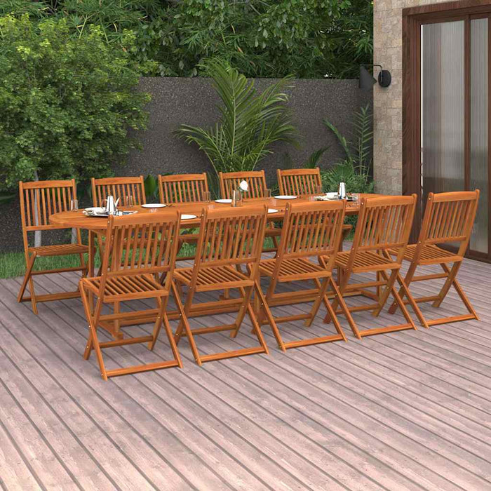 Set mobilier de grădină 11 piese 280x90x75cm, lemn masiv acacia - WALTI WALTI