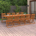 Set mobilier de grădină 11 piese 280x90x75cm, lemn masiv acacia - WALTI WALTI