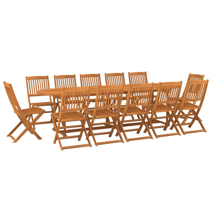 Set mobilier de grădină 13 piese 280x90x75cm, lemn masiv acacia WALTI