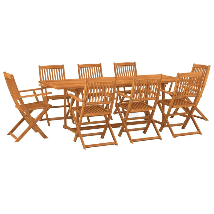 Set mobilier de grădină 9 piese 220x90x75 cm, lemn masiv acacia WALTI