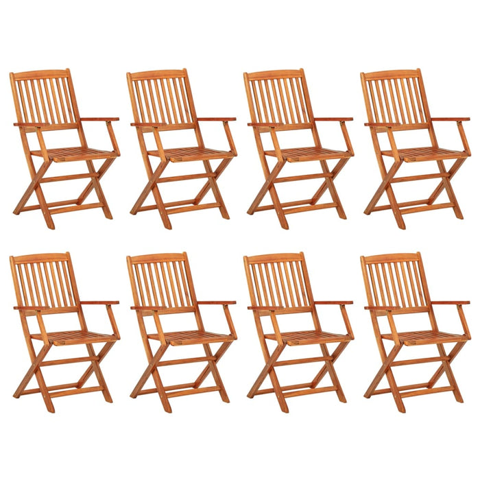 Set mobilier de grădină 9 piese 220x90x75 cm, lemn masiv acacia WALTI