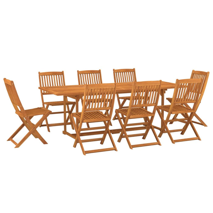 Set mobilier de grădină 9 piese 220x90x75 cm, lemn masiv acacia WALTI