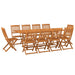 Set mobilier de grădină 11 piese 220x90x75cm, lemn masiv acacia - WALTI WALTI