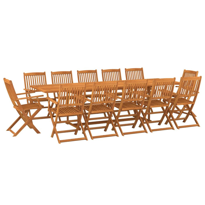 Set mobilier de grădină 13 piese 280x90x75cm, lemn masiv acacia - WALTI WALTI