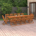 Set mobilier de grădină 13 piese 280x90x75cm, lemn masiv acacia - WALTI WALTI