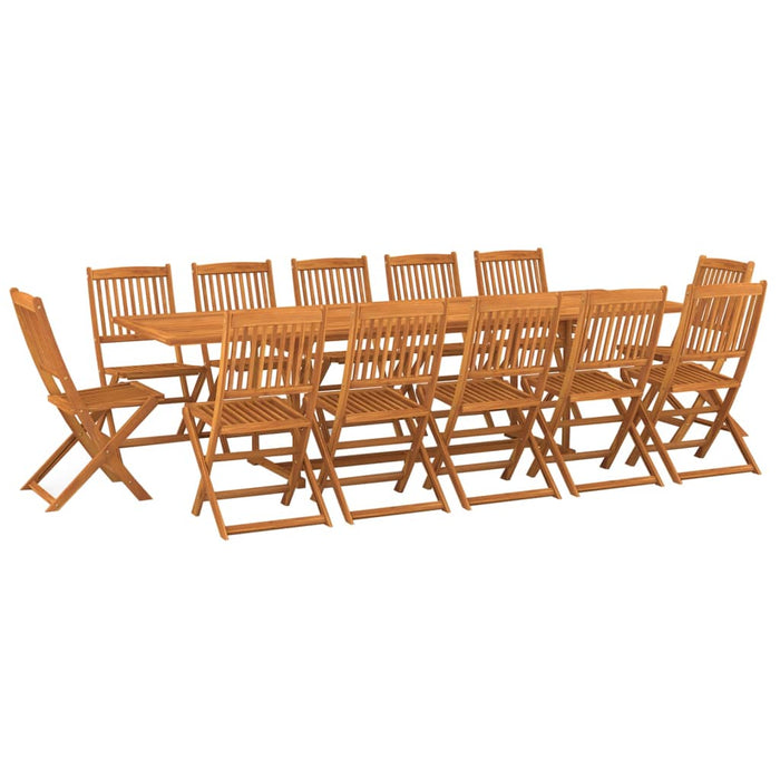 Set mobilier de grădină 13 piese 280x90x75cm, lemn masiv acacia WALTI