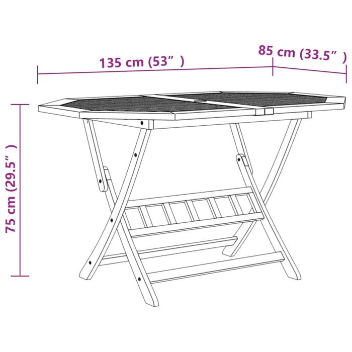 Set mobilier de grădină, 7 piese, lemn masiv de acacia WALTI