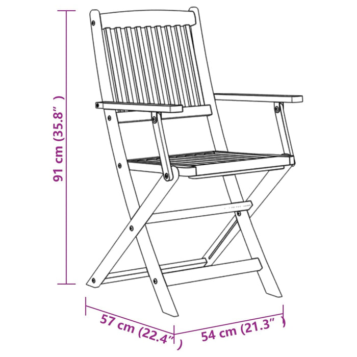 Set mobilier de grădină, 7 piese, lemn masiv de acacia WALTI