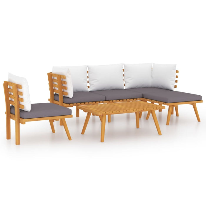 Set mobilier de grădină cu perne, 6 piese, lemn masiv acacia - WALTI WALTI