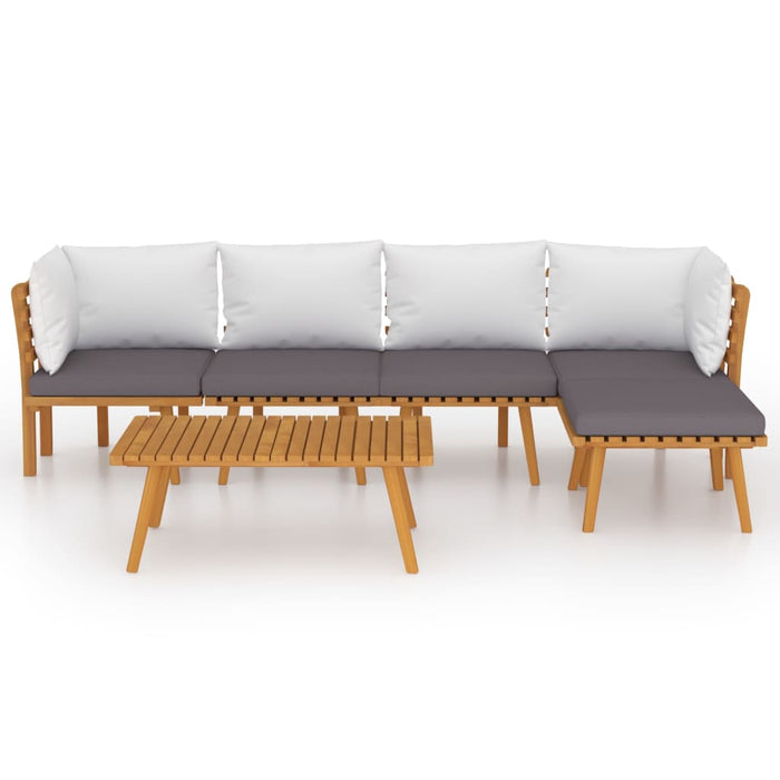 Set mobilier de grădină cu perne, 6 piese, lemn masiv acacia - WALTI WALTI
