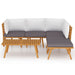 Set mobilier de grădină cu perne, 6 piese, lemn masiv acacia - WALTI WALTI