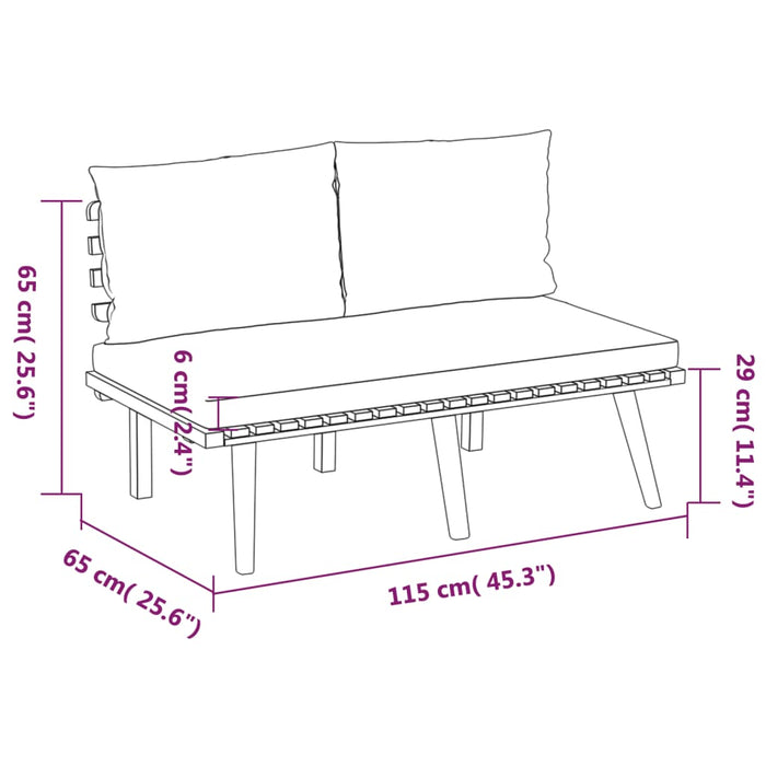 Set mobilier de grădină cu perne, 5 piese, lemn masiv de acacia - WALTI WALTI