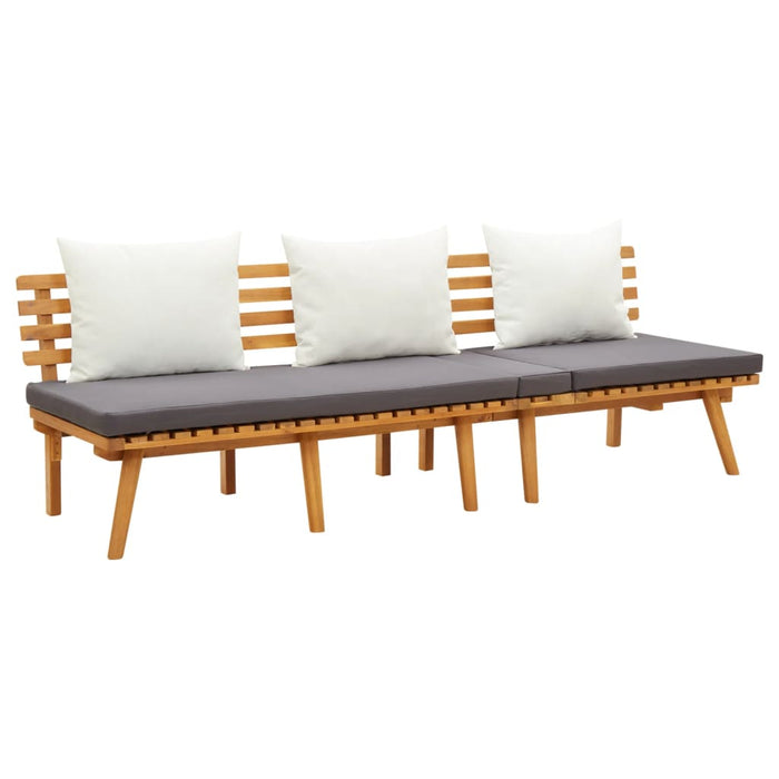 Set mobilier de grădină cu perne, 3 piese, lemn masiv de acacia - WALTI WALTI