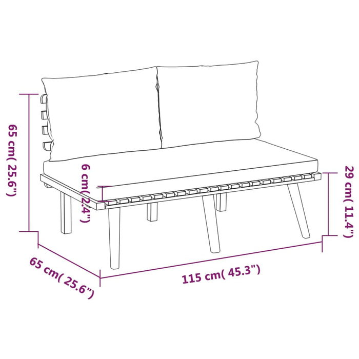 Set mobilier de grădină cu perne, 8 piese, lemn masiv de acacia - WALTI WALTI