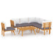 Set mobilier de grădină cu perne, 7 piese, lemn masiv acacia - WALTI WALTI