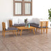 Set mobilier de grădină cu perne, 7 piese, lemn masiv acacia - WALTI WALTI