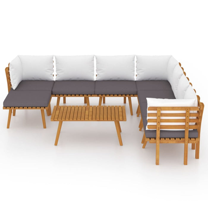 Set mobilier grădină cu perne, 9 piese, lemn masiv de acacia - WALTI WALTI
