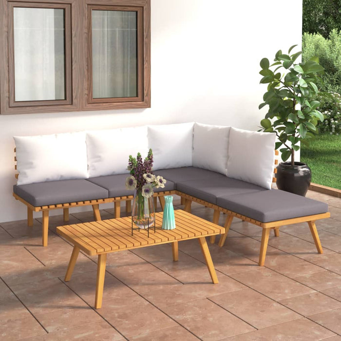Set mobilier grădină cu perne, 6 piese, lemn masiv acacia - WALTI WALTI