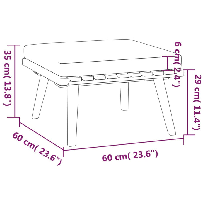 Set mobilier de grădină cu perne, 6 piese, lemn masiv acacia - WALTI WALTI