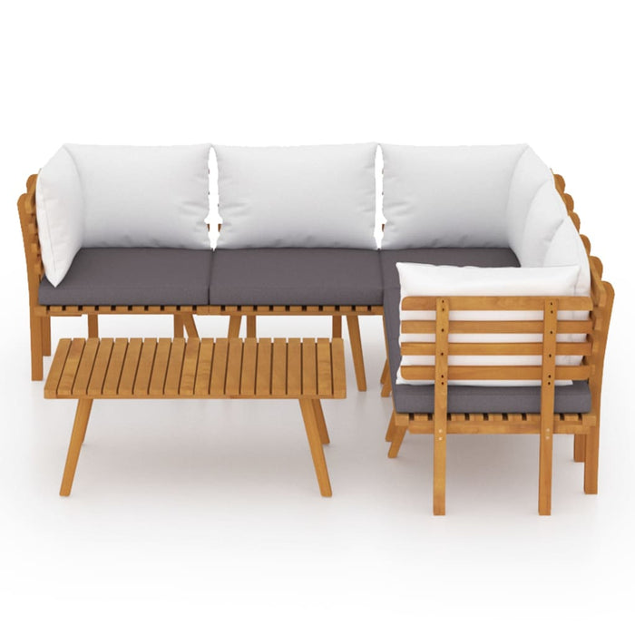 Set mobilier de grădină cu perne, 6 piese, lemn masiv acacia - WALTI WALTI