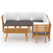 Set mobilier de grădină cu perne, 6 piese, lemn masiv acacia - WALTI WALTI