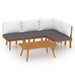 Set mobilier de grădină cu perne, 5 piese, lemn masiv acacia - WALTI WALTI