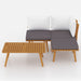 Set mobilier de grădină cu perne, 4 piese, lemn masiv de acacia - WALTI WALTI