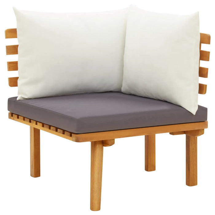 Set mobilier de grădină cu perne, 7 piese, lemn masiv acacia - WALTI WALTI