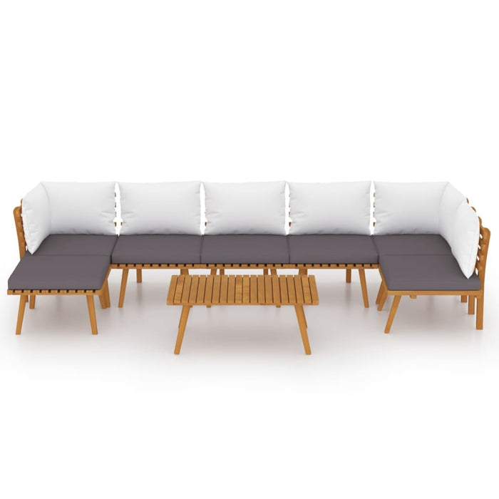 Set mobilier de grădină cu perne, 8 piese, lemn masiv acacia - WALTI WALTI