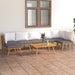 Set mobilier de grădină cu perne, 8 piese, lemn masiv acacia - WALTI WALTI