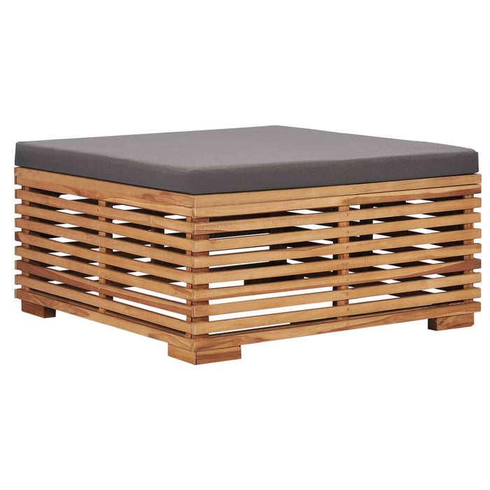 Set mobilier grădină cu perne gri închis 6 piese lemn masiv tec WALTI