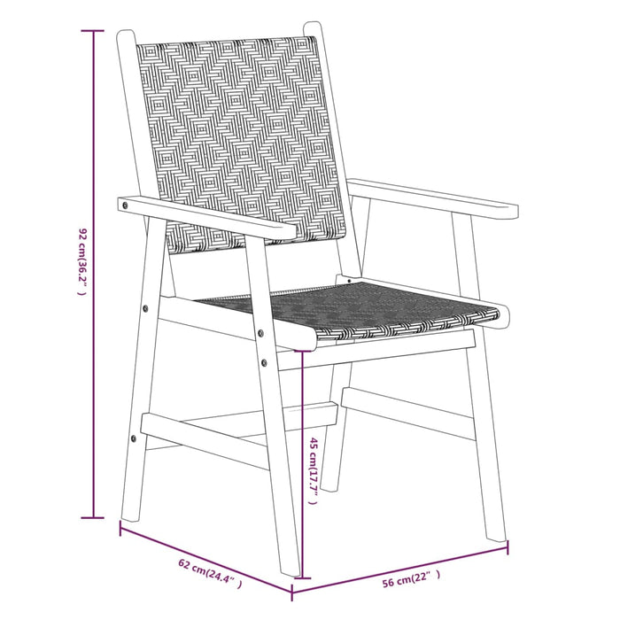 Set mobilier de grădină, 3 piese, lemn masiv de acacia WALTI