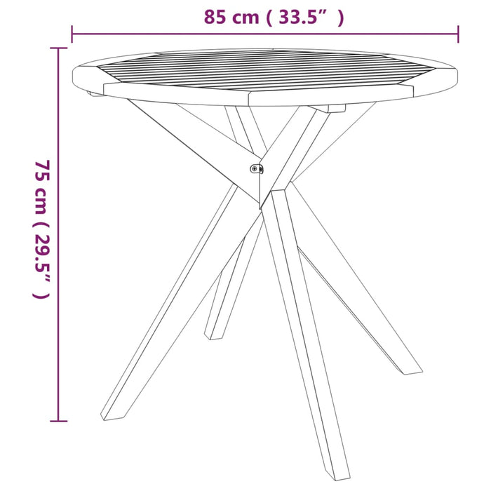 Set mobilier grădină, 3 piese, lemn masiv de acacia WALTI