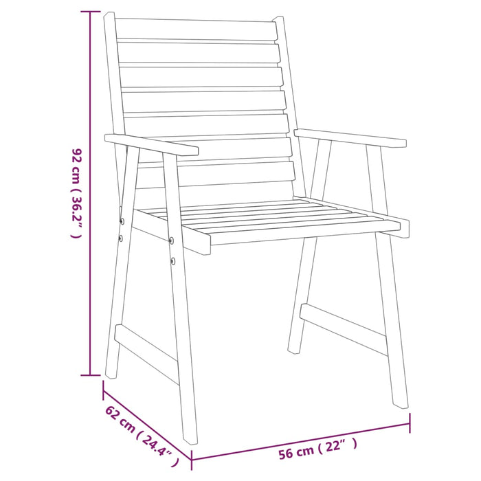 Set mobilier grădină, 3 piese, lemn masiv de acacia WALTI