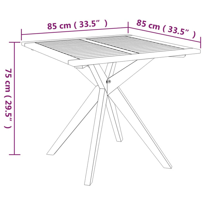 Set mobilier grădină, 3 piese, lemn masiv de acacia WALTI