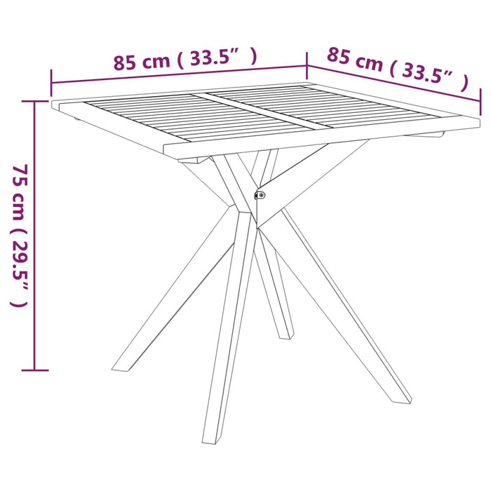 Set mobilier de grădină, 5 piese, lemn masiv de acacia WALTI