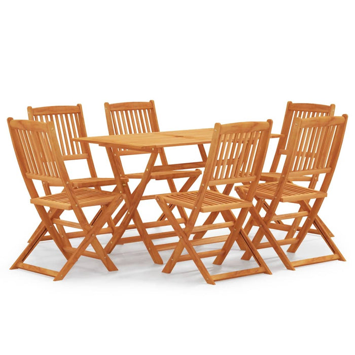 Set mobilier de exterior pliabil, 7 piese, lemn masiv eucalipt WALTI