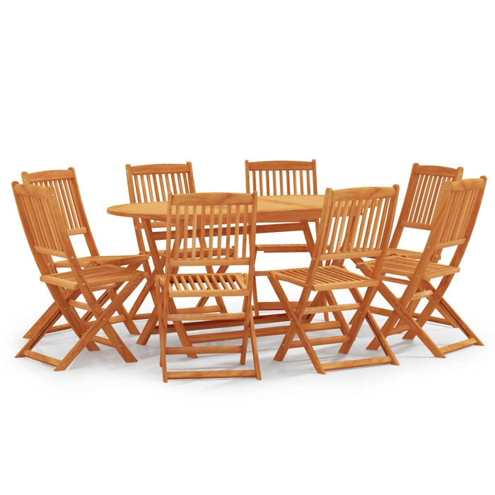 Set mobilier de exterior pliabil, 9 piese, lemn masiv eucalipt WALTI