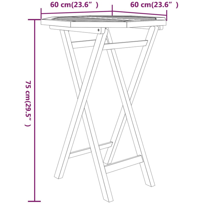 Set mobilier de grădină, 3 piese, lemn masiv de tec - WALTI WALTI