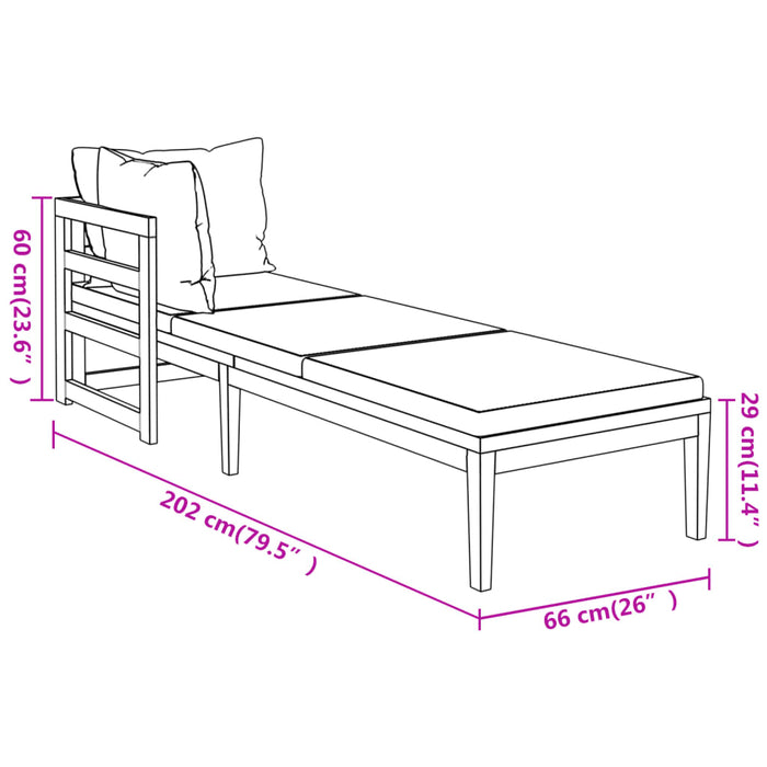 Set mobilier grădină cu perne gri închis, 3 piese, lemn acacia WALTI