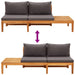 Set mobilier grădină cu perne gri închis, 3 piese, lemn acacia - WALTI WALTI