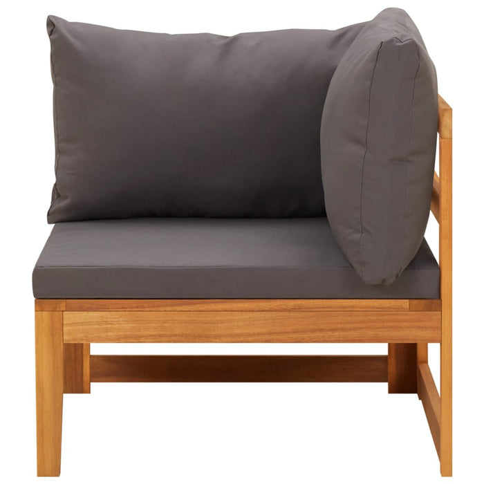 Set mobilier grădină perne gri închis, 5 piese, lemn acacia - WALTI WALTI