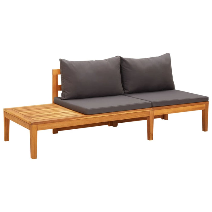 Set mobilier grădină perne gri închis, 5 piese, lemn acacia - WALTI WALTI