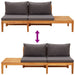 Set mobilier grădină perne gri închis, 5 piese, lemn acacia - WALTI WALTI