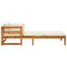 Set mobilier grădină perne alb/crem, 3 piese, lemn masiv acacia - WALTI WALTI