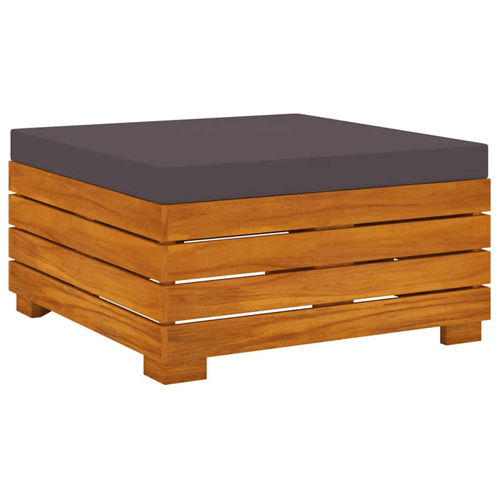 Set mobilier de grădină cu perne, 3 piese, lemn masiv acacia WALTI