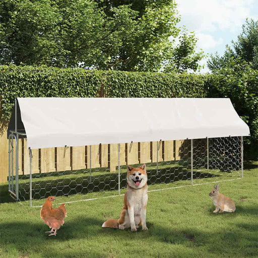 Padoc pentru câini de exterior, cu acoperiș, 400x100x150 cm - WALTI WALTI