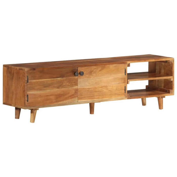 Comodă TV, lemn masiv acacia cu finisaj tip miere, 140x30x40 cm WALTI