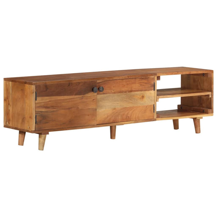 Comodă TV, lemn masiv acacia cu finisaj tip miere, 140x30x40 cm WALTI