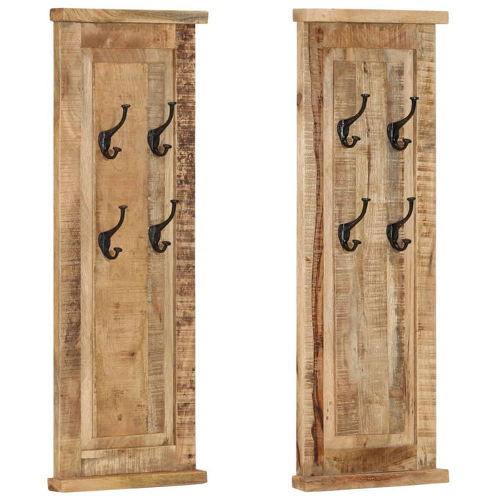 Cuiere de haine, 2 buc., 38x100 cm, lemn masiv de mango - WALTI WALTI